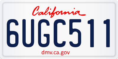 CA license plate 6UGC511