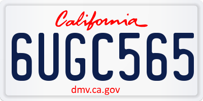 CA license plate 6UGC565