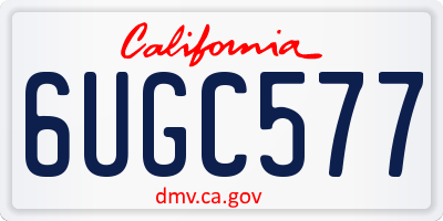 CA license plate 6UGC577