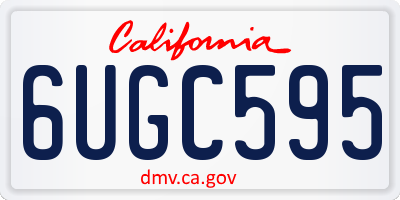 CA license plate 6UGC595