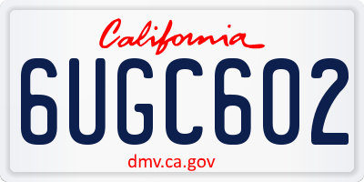 CA license plate 6UGC602