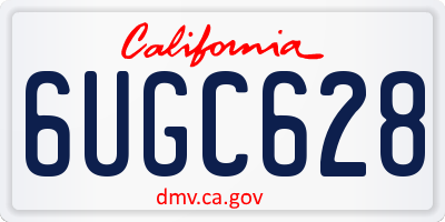 CA license plate 6UGC628