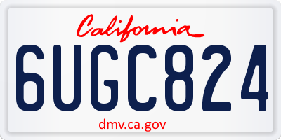 CA license plate 6UGC824