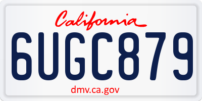 CA license plate 6UGC879