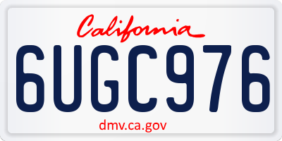 CA license plate 6UGC976