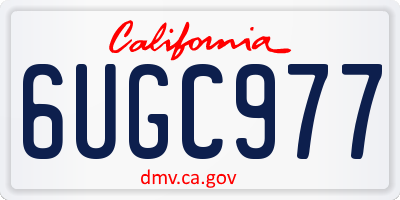 CA license plate 6UGC977