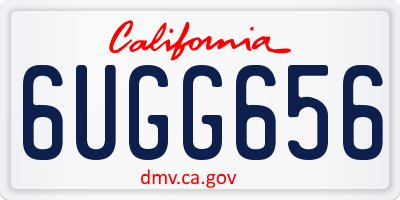 CA license plate 6UGG656