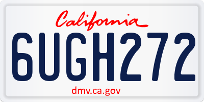 CA license plate 6UGH272