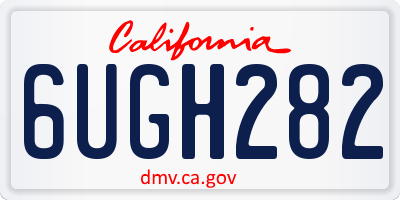 CA license plate 6UGH282