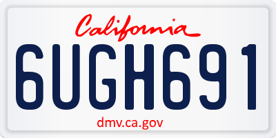 CA license plate 6UGH691