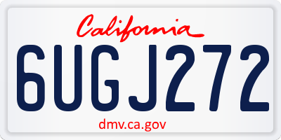 CA license plate 6UGJ272