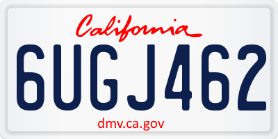 CA license plate 6UGJ462