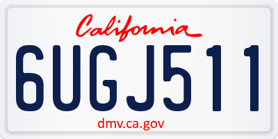 CA license plate 6UGJ511