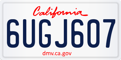 CA license plate 6UGJ607