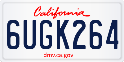 CA license plate 6UGK264