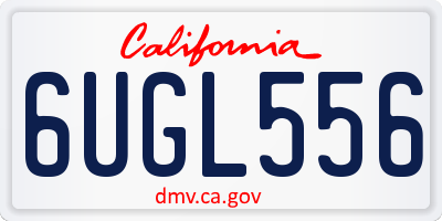 CA license plate 6UGL556