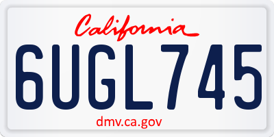 CA license plate 6UGL745