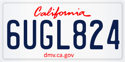 CA license plate 6UGL824