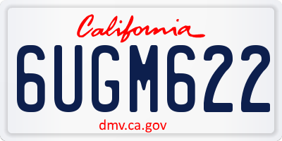 CA license plate 6UGM622