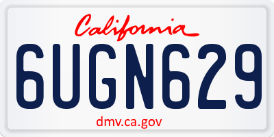 CA license plate 6UGN629