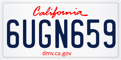 CA license plate 6UGN659