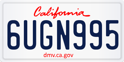 CA license plate 6UGN995