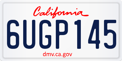 CA license plate 6UGP145
