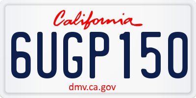 CA license plate 6UGP150