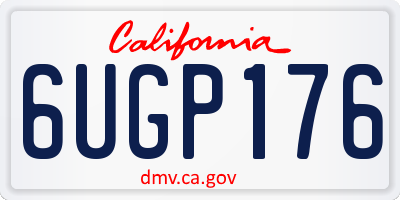 CA license plate 6UGP176