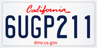 CA license plate 6UGP211