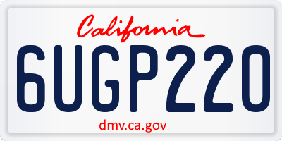CA license plate 6UGP220