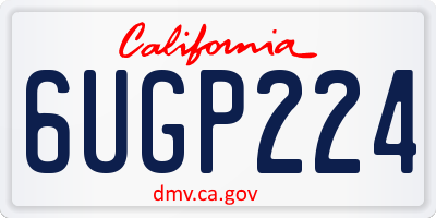 CA license plate 6UGP224
