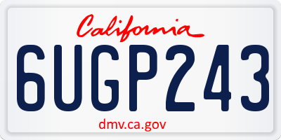 CA license plate 6UGP243