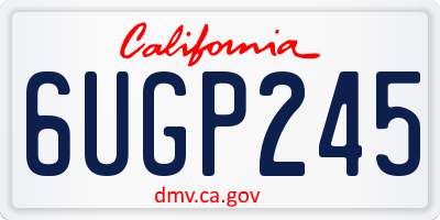 CA license plate 6UGP245