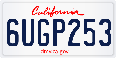 CA license plate 6UGP253