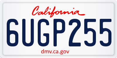 CA license plate 6UGP255