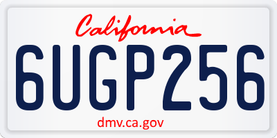 CA license plate 6UGP256