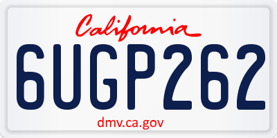 CA license plate 6UGP262