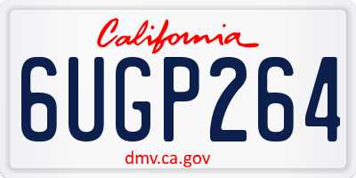CA license plate 6UGP264