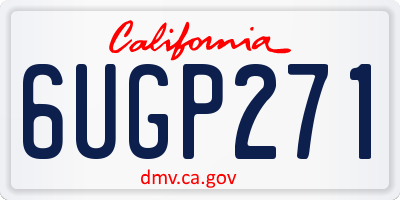 CA license plate 6UGP271