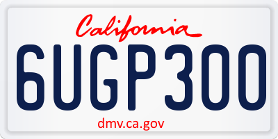 CA license plate 6UGP300
