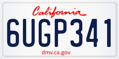 CA license plate 6UGP341