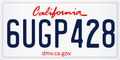 CA license plate 6UGP428