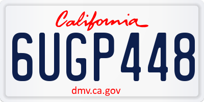 CA license plate 6UGP448