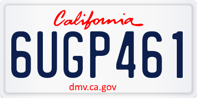 CA license plate 6UGP461
