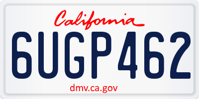 CA license plate 6UGP462