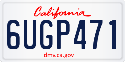 CA license plate 6UGP471