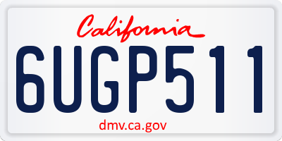 CA license plate 6UGP511