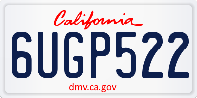 CA license plate 6UGP522
