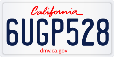 CA license plate 6UGP528
